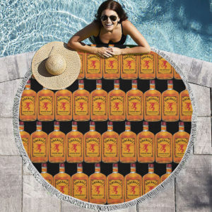 Fireball Cinnamon Whisky Round Beach Towel