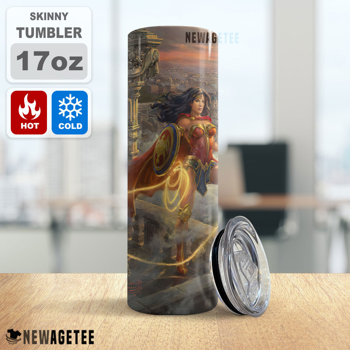 Wonder Woman Lasso of Truth Skinny Tumbler 30oz 20oz