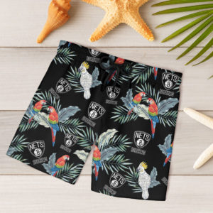 Brooklyn Nets Hawaiian Shirt, Beach Shorts for Men