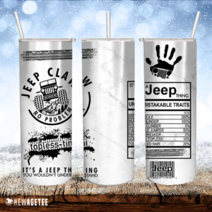 Jeep Claw Jeep Thing Glitter Skinny Tumbler
