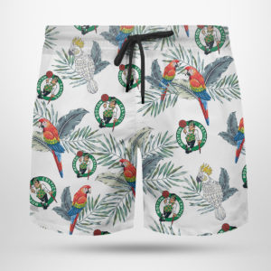 Boston Celtics Hawaiian Shirt, Beach Shorts for Men
