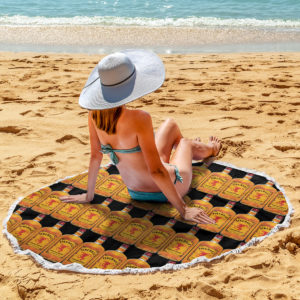 Fireball Cinnamon Whisky Round Beach Towel