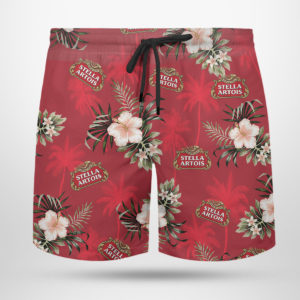 STELLA ARTOIS Beer Hawaiian Shirt, Beach Shorts for Men