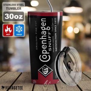 Copenhagen Snuff Skinny Tumbler Stainless Steel 20oz 30oz