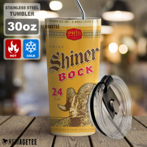 Shiner Bock Beer Skinny Tumbler 20oz 30oz