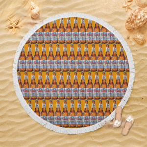 Coors Light Beer Round Beach Towel
