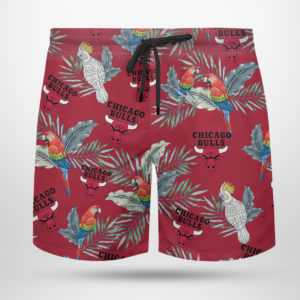 Chicago Bulls Hawaiian Shirt, Beach Shorts for Men