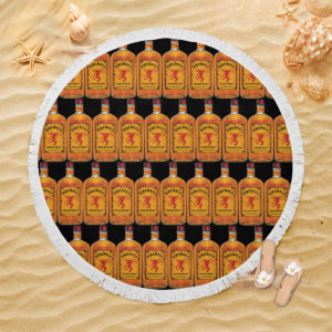 Fireball Cinnamon Whisky Round Beach Towel
