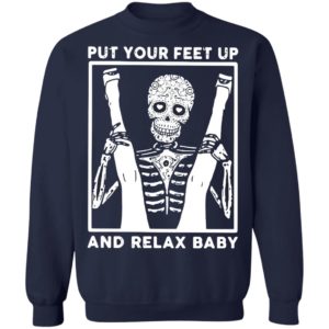 Skeleton Put Your Feet Up And Relax Baby Shirt