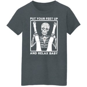 Skeleton Put Your Feet Up And Relax Baby Shirt