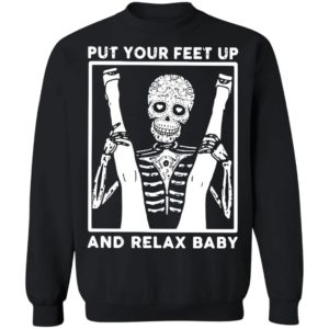 Skeleton Put Your Feet Up And Relax Baby Shirt