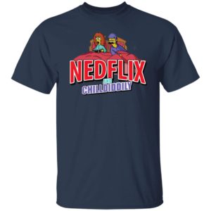 The Simpsons Ned Flix and Chill Diddly shirt