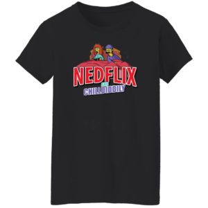 The Simpsons Ned Flix and Chill Diddly shirt