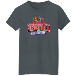 The Simpsons Ned Flix and Chill Diddly shirt