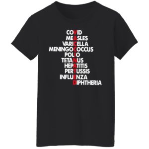 Vaccinated Covid Measles Varicella Meningococcus Polio Tetanus Shirt