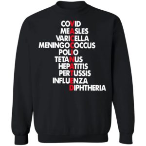 Vaccinated Covid Measles Varicella Meningococcus Polio Tetanus Shirt