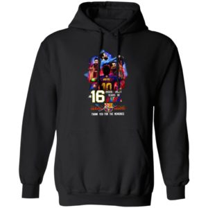 16 Years Of Barcelona 2005 2021 Lionel Messi Signatures Thank You For The Memories Shirt