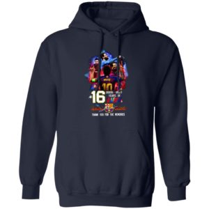 16 Years Of Barcelona 2005 2021 Lionel Messi Signatures Thank You For The Memories Shirt