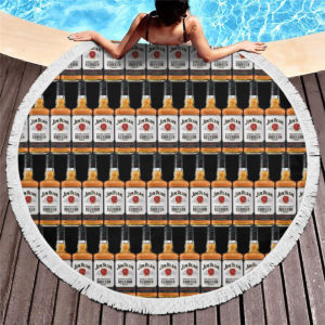 Jim Beam Bourbon Round Beach Towel