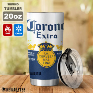 Corona Extra Beer Made in Mexico Skinny Tumbler Stainless Steel 20oz 30oz
