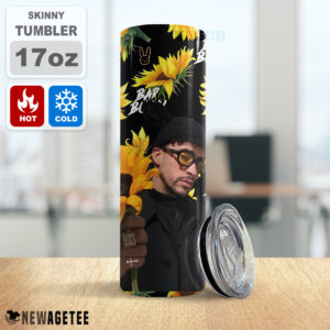 Bad Bunny Sunflower Skinny Tumbler Stainless Steel 20oz 30oz