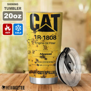 CAT 1R-1808 Oil Filter Skinny Tumbler Stainless Steel 20oz 30oz