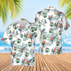 Boston Celtics Hawaiian Shirt, Beach Shorts for Men