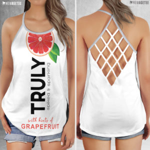 TRULY Can Grapefruit Hard Seltzer Costume Criss Cross Tank Top