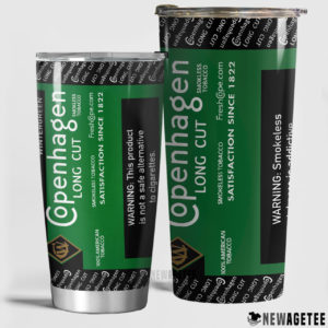 Copenhagen Long Cut Wintergreen Skinny Tumbler Stainless Steel 20oz 30oz