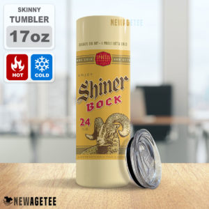 Shiner Bock Beer Skinny Tumbler 20oz 30oz