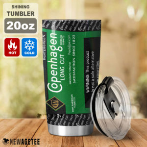 Copenhagen Long Cut Wintergreen Skinny Tumbler Stainless Steel 20oz 30oz