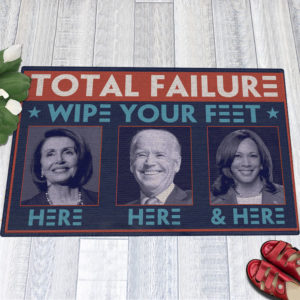 1 Indoor Outdoor Doormat Total Failure Wipe Feet Here Anti Biden Doormat