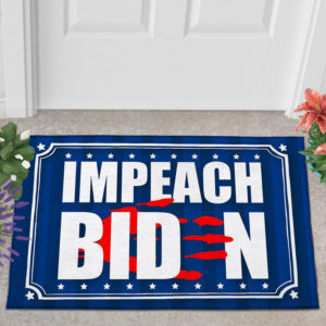2 Outdoor Door Mat Anti Biden Blood On His Hands Bloody Hand Impeach Biden Indoor Doormat