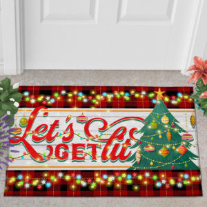 2 Outdoor Door Mat Lets Get Lit Funny Christmas Doormat