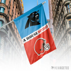 Carolina Panthers vs Cleveland Browns Divided Garden Flag House Baseball Flag