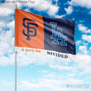 Los Angeles Dodgers vs San Francisco Giants House Divided Garden Flag House Baseball Flag
