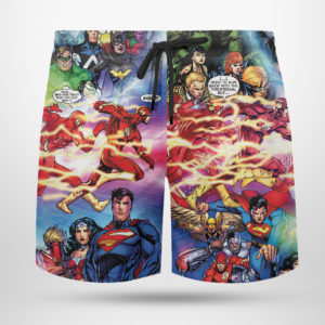 4 Beach Shorts Flash And Pandora Merging Worlds Prime Earth Pandora DC