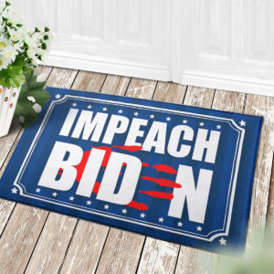 Anti Biden Blood On His Hands Bloody Hand Impeach Biden Indoor Doormat