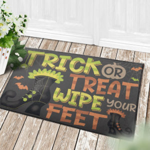 Trick Or Treat Wipe Your Feet Witch Halloween Doormat