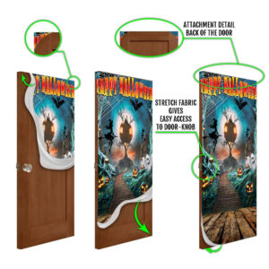 Happy Halloween Halloween Door Cover Decorations for Front Door