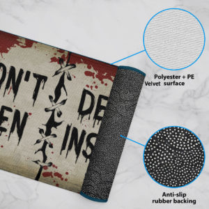 Don’t Open Dead Inside Halloween Zombie Doormat
