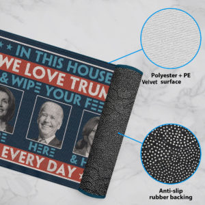 6 Rug In This House We Love Trump Anti Biden Wipe Feet Here Welcome Doormat