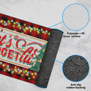 6 Rug Lets Get Lit Funny Christmas Doormat