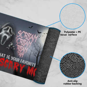 6 Rug Scream Creepy What Is Your Favorite Scary Movie Halloween Doormat