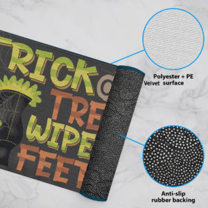 6 Rug Trick Or Treat Wipe Your Feet Witch Halloween Doormat