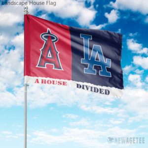 Los Angeles Dodgers vs Los Angeles Angels House Divided Garden Flag House Baseball Flag