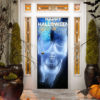 Horror Help Us Halloween Door Cover Decorations for Front Door