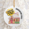 Rustic Christmas The Year of the Vaccine 2021 Round Ornament