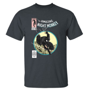 Dark Heather T Shirt The Amazing Night Monkey Superhero Spiderman shirt