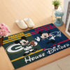 Kansas City Chiefs vs Miami Dolphins Mickey And Minnie Teams NFL House Divided Doormat